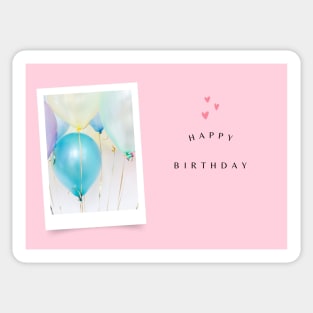 Pink Birthday Card Sticker